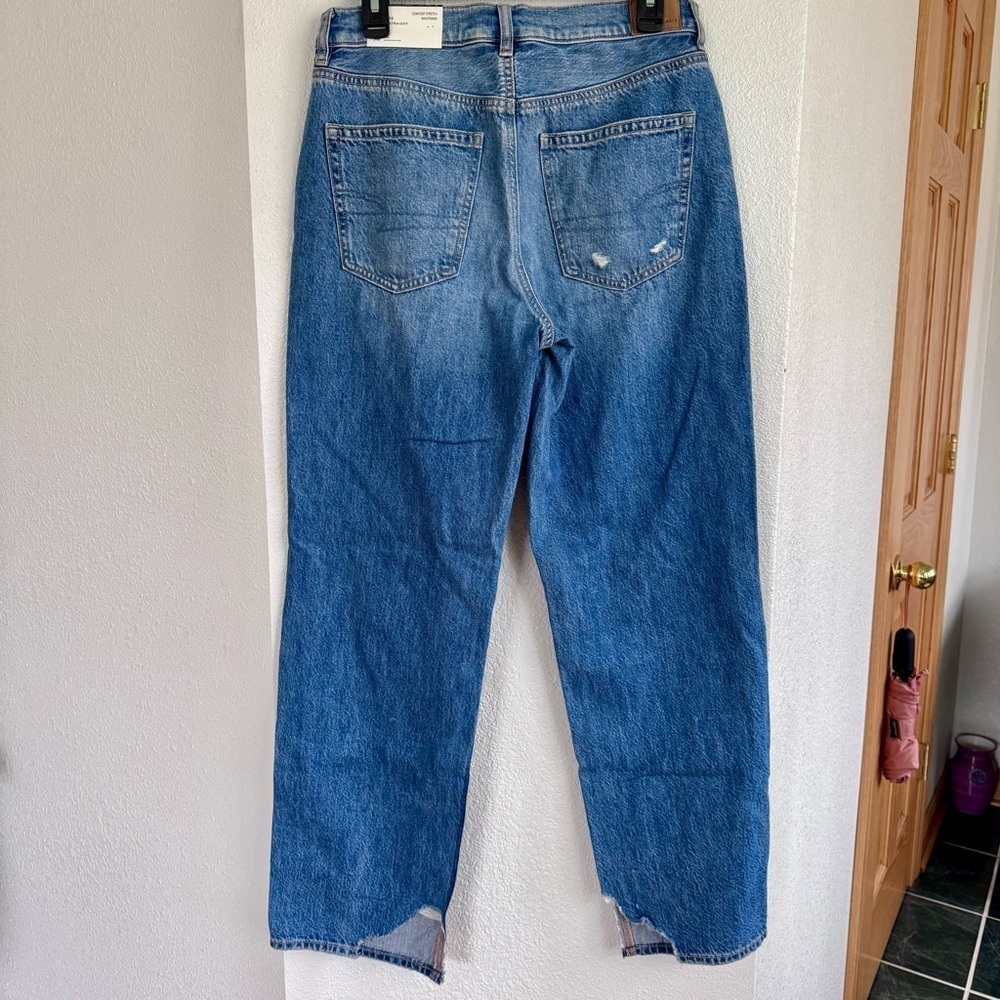 AMERICAN EAGLE SUPER HIGH WAISTED BAGGY STRAIGHT JEAN - Picture 7 of 11